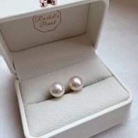 10-10.5mm Half moon Pearl Earrings (통통 버튼형 귀걸이 14k 골드)