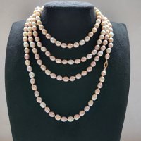 Oval Multi Pearl Long Necklace (오벌 멀티 파스텔 컬러 롱 목걸이)