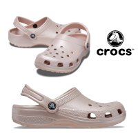 crocs 크록스 글리터 클래식 크로그 반짝이 샌들 슬리퍼 핑크클레이쉬머