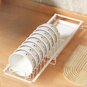 슬라이딩 접시정리대 1단 주방 냄비 그릇정리대