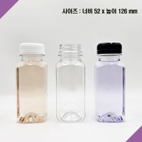 국내생산 200ml 사각 주스병 우유병 물병 생수 공병 보틀 콜드브루 더치커피