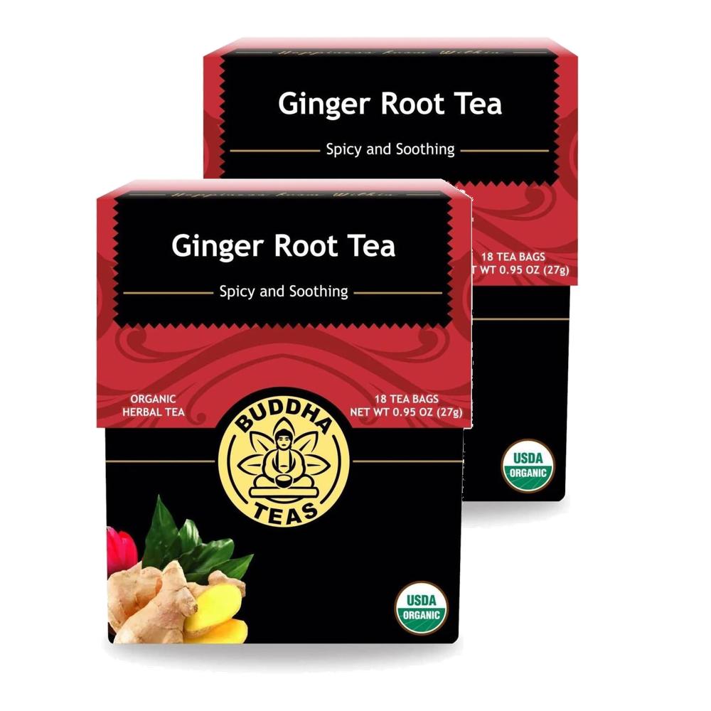 부다티 진저 뿌리 차 18개입 2팩 Buddha Teas <b>Ginger Root</b> Tea