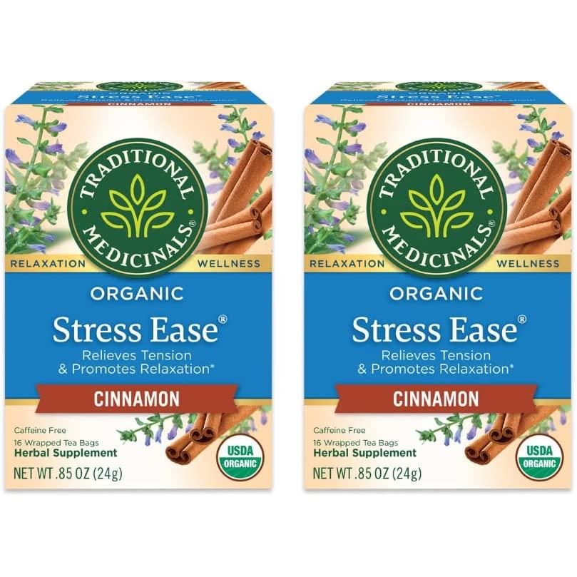 트래디셔널 메디시널 <b>스트레스</b> 완화 시나몬차 32개입 Traditional Medicinals Stress Ease Cinnamon Tea