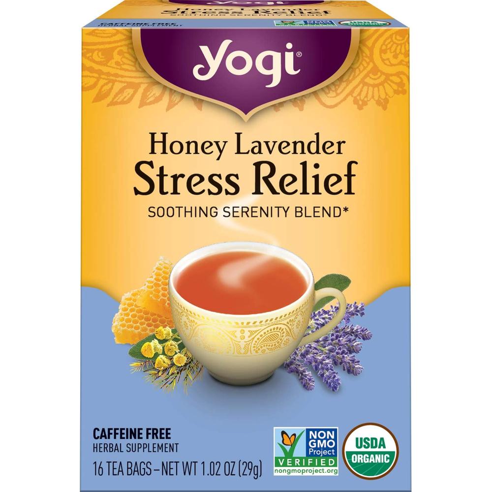 요기 허니 라벤더 <b>스트레스</b> 릴리프 차 64개입 Yogi Honey Lavender Stress Relief Tea