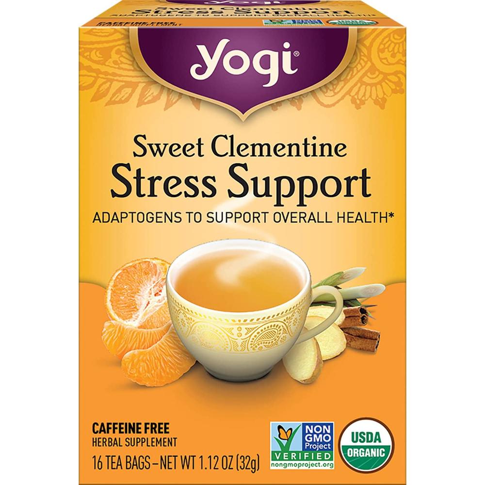 요기 <b>스트레스</b> 서포트 허브티 64개입 Yogi Sweet Clementine Stress Support Tea