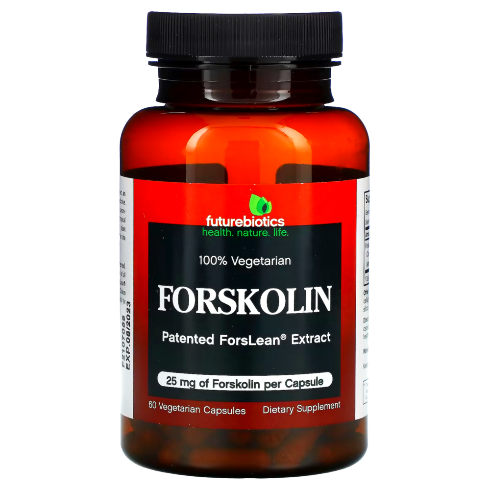 퓨처바이오틱스 <b>포스콜린 25mg</b> 포슬린 추출물 콜레우스 아유르베다 60 베지캡슐