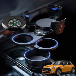 미니쿠퍼 MINICOOPER 차량용 컵홀더 멀티 듀얼 대형 확장 4단 4구 자동차 컵홀더