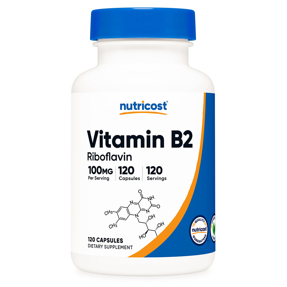 뉴트리코스트 <b>리보플라빈 비타민</b>B2 100mg 120캡슐 4개월분