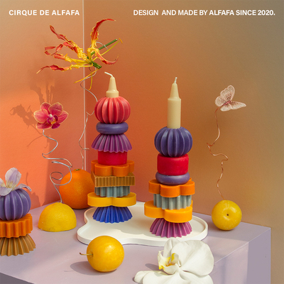 캔들만들기 젤캔들 인센스스틱홀더 NEW 환상적인 서커스 DIY 젠가 캔들 아트웍 홈