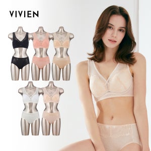 비비안 라이크라 노와이어 데일리 브라팬티세트