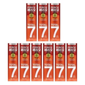 LG 페리오 토탈7 마일드 레몬민트 치약 120g 9개 프로폴리스 함유 구강질환 토탈케어