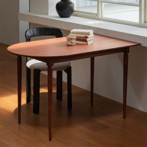 헤즈로 에덴 반원형 테이블 원목 식탁 카페테이블 1200mm, 월넛