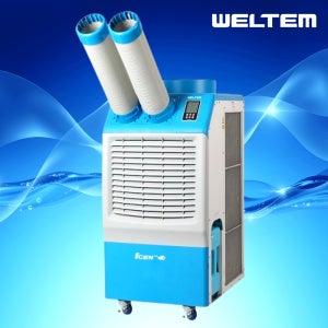 웰템 WPC-5000 산업용 이동식 에어컨 공업용 업소용 공장 주방 코끼리에어컨 2구