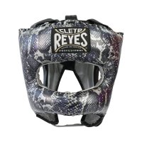 레예스 트레디셔널 헤드기어 실버 블랙 스틸 스네이크 머리보호대 Reyes TRADITIONAL SILVER BLACK STEEL SNAKE HEADGEAR