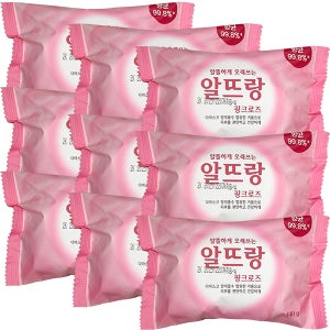알뜨랑 비누 핑크로즈140g x 9개,세수,세안,클렌징