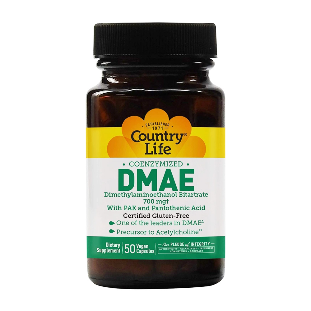 <b>컨트리라이프</b> DMAE 700mg <b>판토텐산</b> 비타민B6 비건 50정