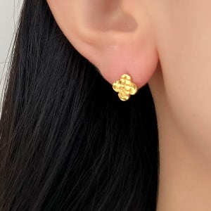 24k 순금 클로버 귀걸이 여자 금 선물