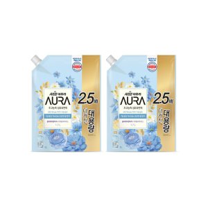 샤프란 아우라 초고농축 섬유유연제 리필 홀리데이 판타지 1.7L X 2개