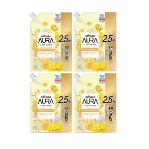 샤프란 아우라 초고농축 섬유유연제 리필 미드나잇 골드 1.7L X 4개