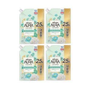 샤프란 아우라 초고농축 섬유유연제 리필 스모키 머스크 1.7L X 4개