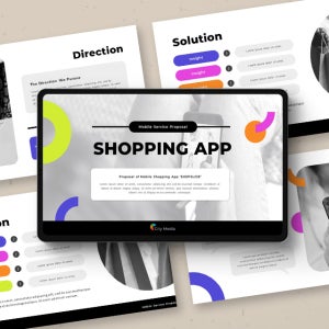 모바일 쇼핑 앱 서비스 제안 파워포인트 PPT (프로젝트, 제안서, 회사소개서, 비즈니스, 어플, 사업계획서, 쇼핑몰)