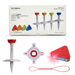 아이디메이커스 분실방지 티걸이 높이조절기능 LED 카르마 LED 골프티꽂이 4P선물세트