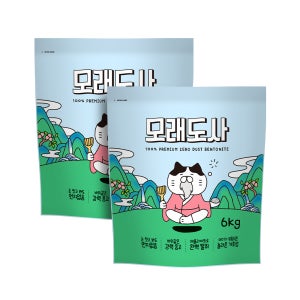 집사가 좋아하는 먼지없는 고양이모래 벤토나이트 모래도사 6kg X 4개입