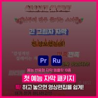 [첫 예능자막 패키지] 예능 모션형 자막 템플릿(10종) #비디오쿠키