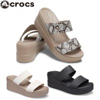 CROCS 크록스 실내화 슬리퍼 브루클린 미드 웨지 우먼