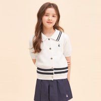 [BEANPOLE KIDS] 여아 세일러 반소매 카디건 화이트 (BI3451G011)