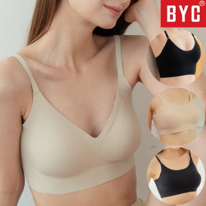 BYC 노와이어 얇은끈 브라 쿨링 심리스 브라탑