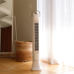 온더스 무풍선풍기 스탠드 타워형 가죽스트랩