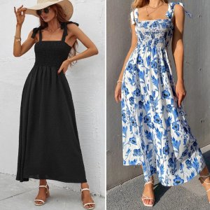 sale 블루 썸머 나시롱원피스 휴양지원피스 비치드레스