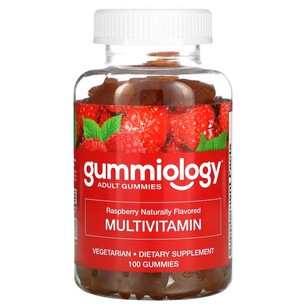 <b>Gummiology</b> 성인용 <b>종합</b>비타민 구미 젤리 천연 라즈베리맛