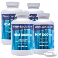 영국 심플리서플먼트 관절 MSM 식이유황 1000mg 120정 4개