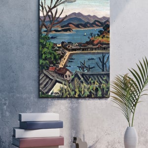 이중섭 - 선착장을 내려다 본 풍경 캔버스액자 1호