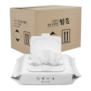 맑음 소독티슈 72매x20개 에탄올 70% 환경부 손 살균 세정 알콜 티슈 물티슈