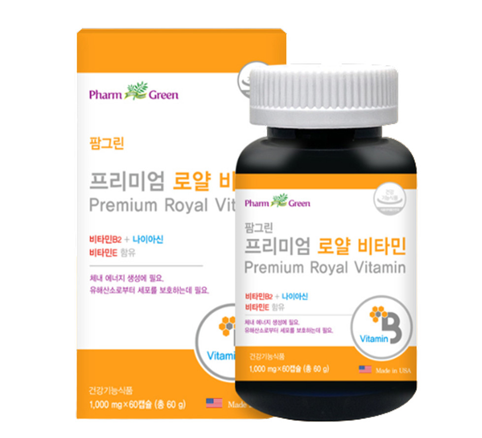 팜그린 프리미엄 로얄비타민 1000mg 60캡슐 로얄젤리분말 함유