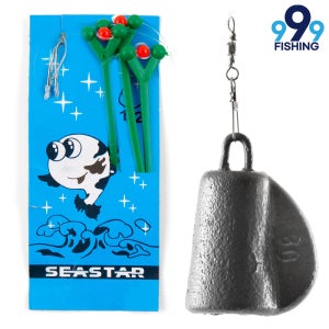 원투채비 묶음추 낚시바늘 원투추 도다리 바다 민물 다용도 세트 추25호-바늘12호