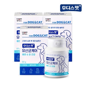 [3박스] 일동후디스 후디스펫 유산균케어 강아지 고양이 영양제 60g, 3개