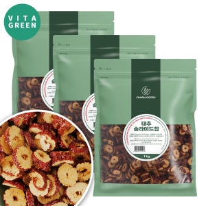 말린 건대추칩 대추 슬라이스 과자 대추차 토핑 3kg 대용량