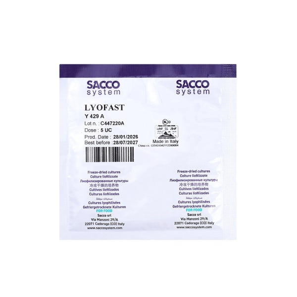 사코 요거트 스타터 발효균 동결건조 유산균 플레인 요거트 전용 SACCO LYOFAST Y 429A