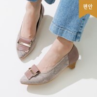 4cm I 라라 109092 국내생산/스판 가죽 펌프스