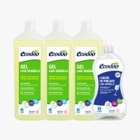 에코두 프랑스 식기세척기세제 액상 1000ml 3개+린스 500ml 1개