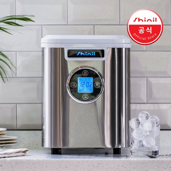 신일 제빙기 15kg 가정용 미니 소형 얼음 제조기 휴대용 아이스메이커 캠핑용 사무실 기계