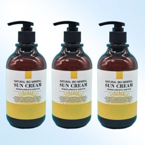 안셈 에바끌레르선크림 바이오 미네랄 UV 선블럭 SPF50플러스 대용량 500ml 3개