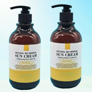 안셈 에바끌레르선크림 바이오미네랄대용량 500ml 2개 SPF50플러스 / PA플러스