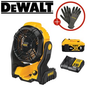 디월트 20V 18V 전동 충전 무선 선풍기 휴대용 DCE512P1 + 고급장갑