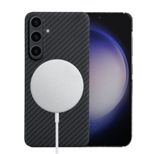 그리핑 맥세이프 아라미드 슬림 하드 리얼 카본 폰 케이스 블랙, 갤럭시S23 플러스