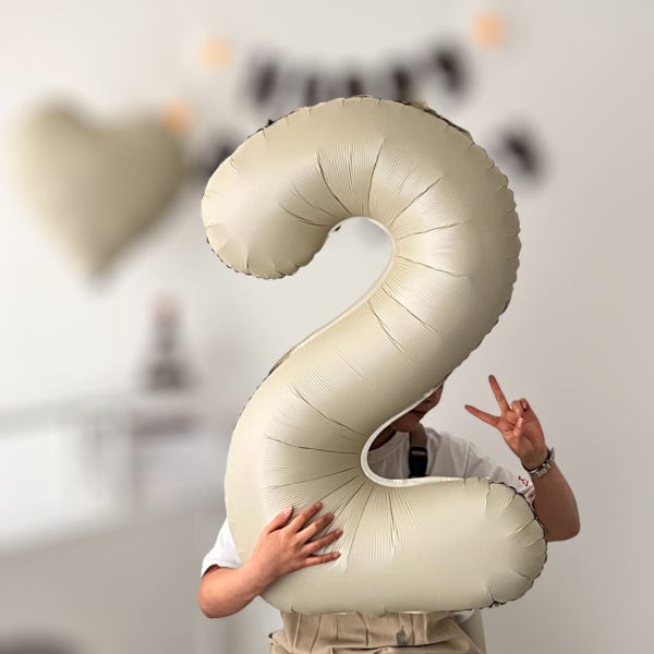 대형 숫자 풍선 아이보리 생일 풍선 생일 파티 용품 2
